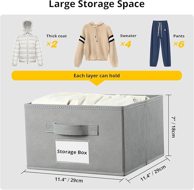 2 Pack 6 Shelves Hanging Closet Organizer