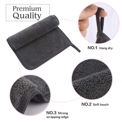 SUNLAND Microfiber Face Makeup Remover Cloth Reusable Facial Cleansing Towel Ultra Soft Face Washcloth