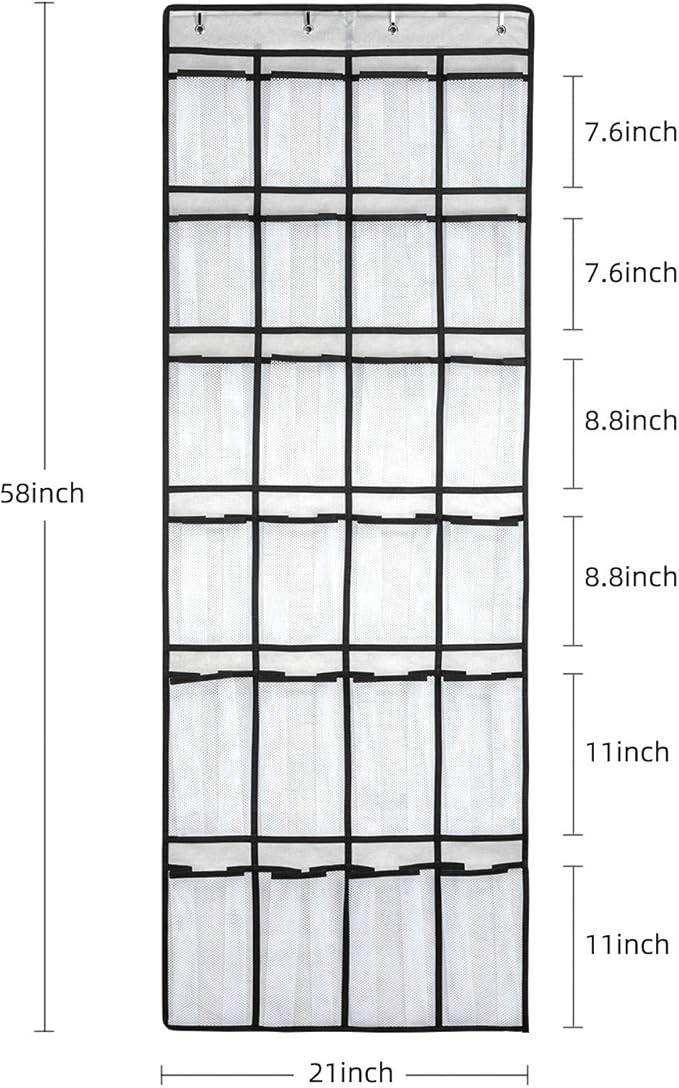 Hanging Shoe Organizer, Over The Door Shoe Organizer