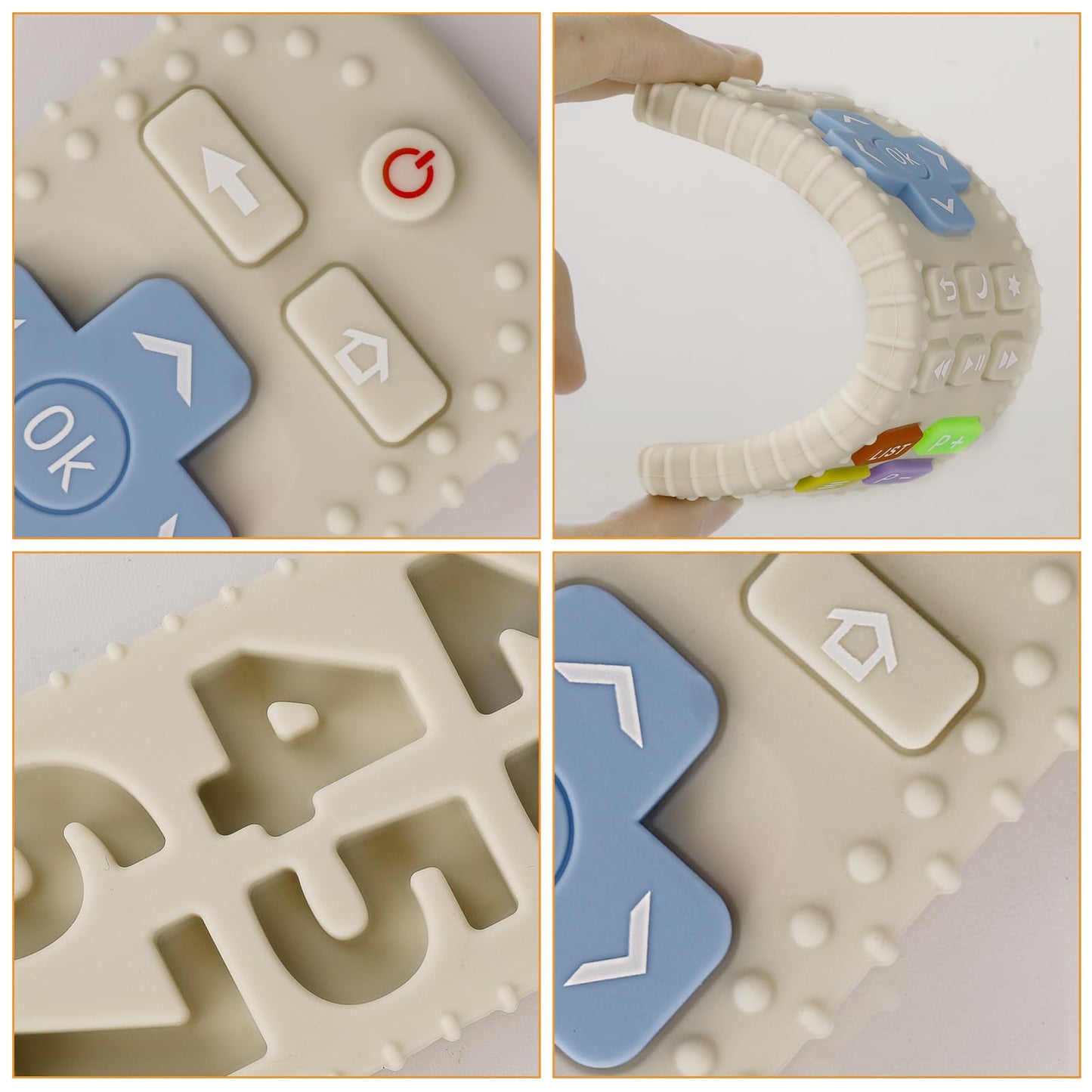 Teething Toys(2 Pack), Tinabless Baby Teether Toy Chew Toy for Babies 3-24 Months TV Remote Control Shape Teething Relief Baby Toys for Infants