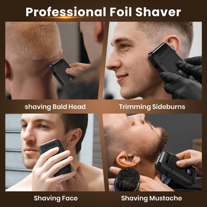 Ufree Foil Shavers Electric Razor for Men, Beard Trimmer Grooming Shaving Kit, Hair Trimmer, Cordless Head Shavers for Bald Men Barber Clippers, Birthday Gifts for Him