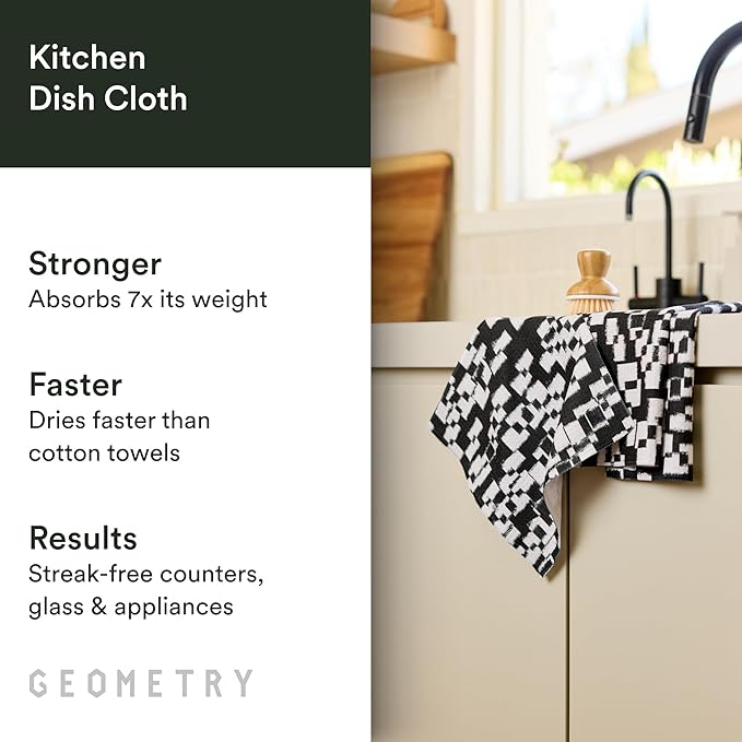 GEOMETRY Dishcloth – Evergreen Collection – Quick-Dry, Ultra-Absorbent