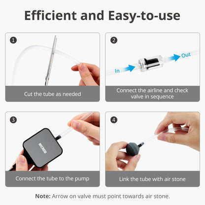 NICREW Air Pump Aquarium Ultra Quiet <33 dB, Nano Silent Mini Oxygen Pump up to 40 L, Accessories for Fish Tanks, 18 L/H, 1.5 W