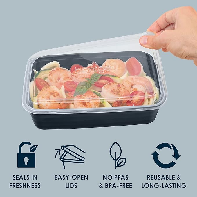 Bentgo Prep - 20-Piece 1-Compartment Reusable Meal Prep Containers