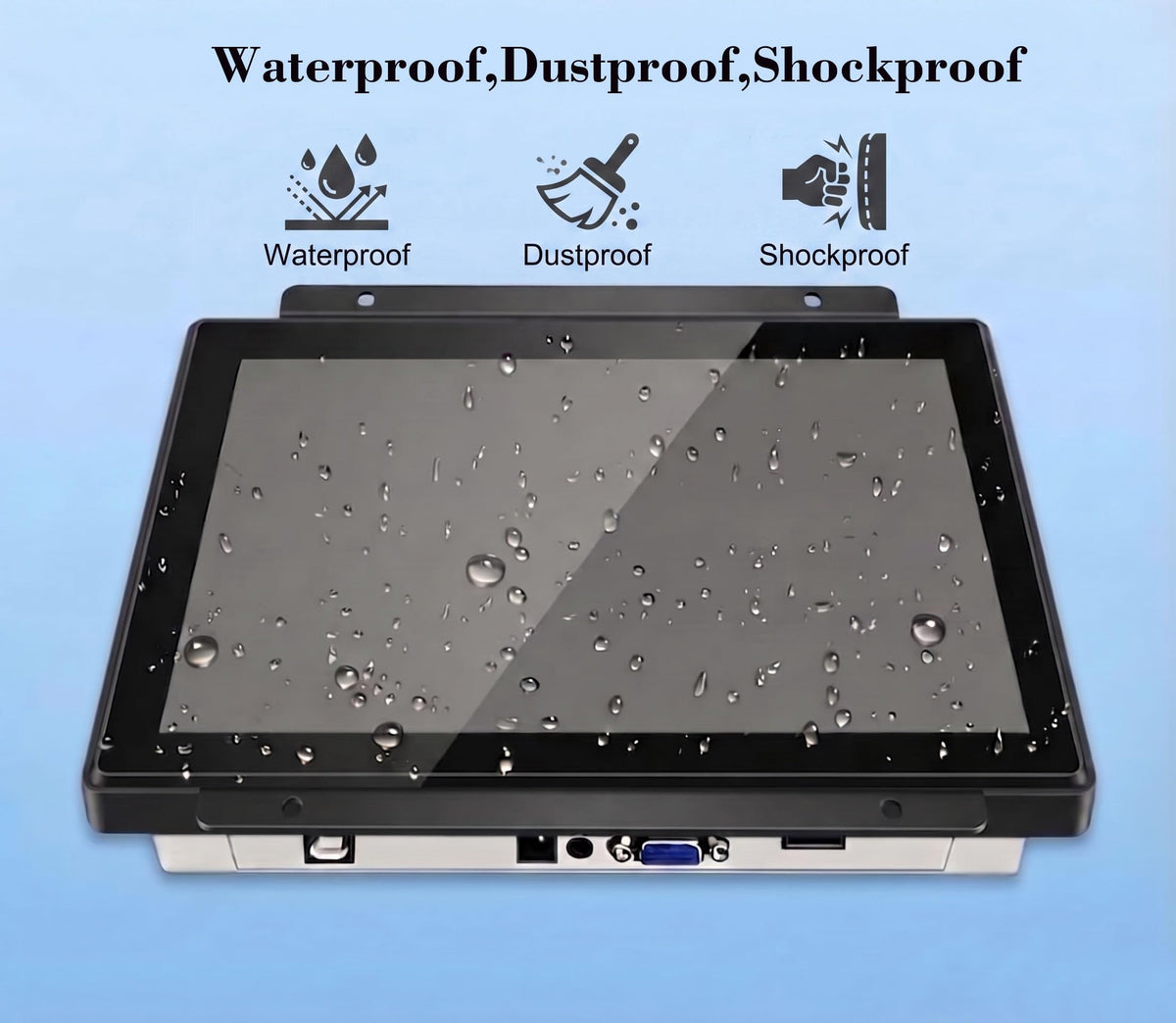RIUIIN 23.8 Inch 10 Points PCAP Open Frame Touch Screen LCD Display Monitors, 1920x1080 VESA Mount & Open Bracket Installation, wall Mount, Desktop for Kiosk, Automation, POS，Vending