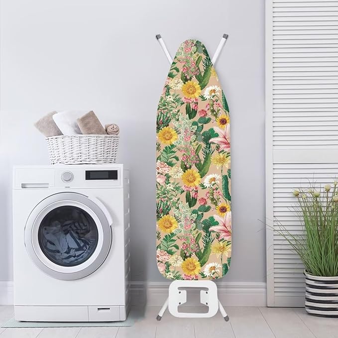Cactus Ironing Board Cover, Heat Reflective and Stain Resistant 15x54 Thick