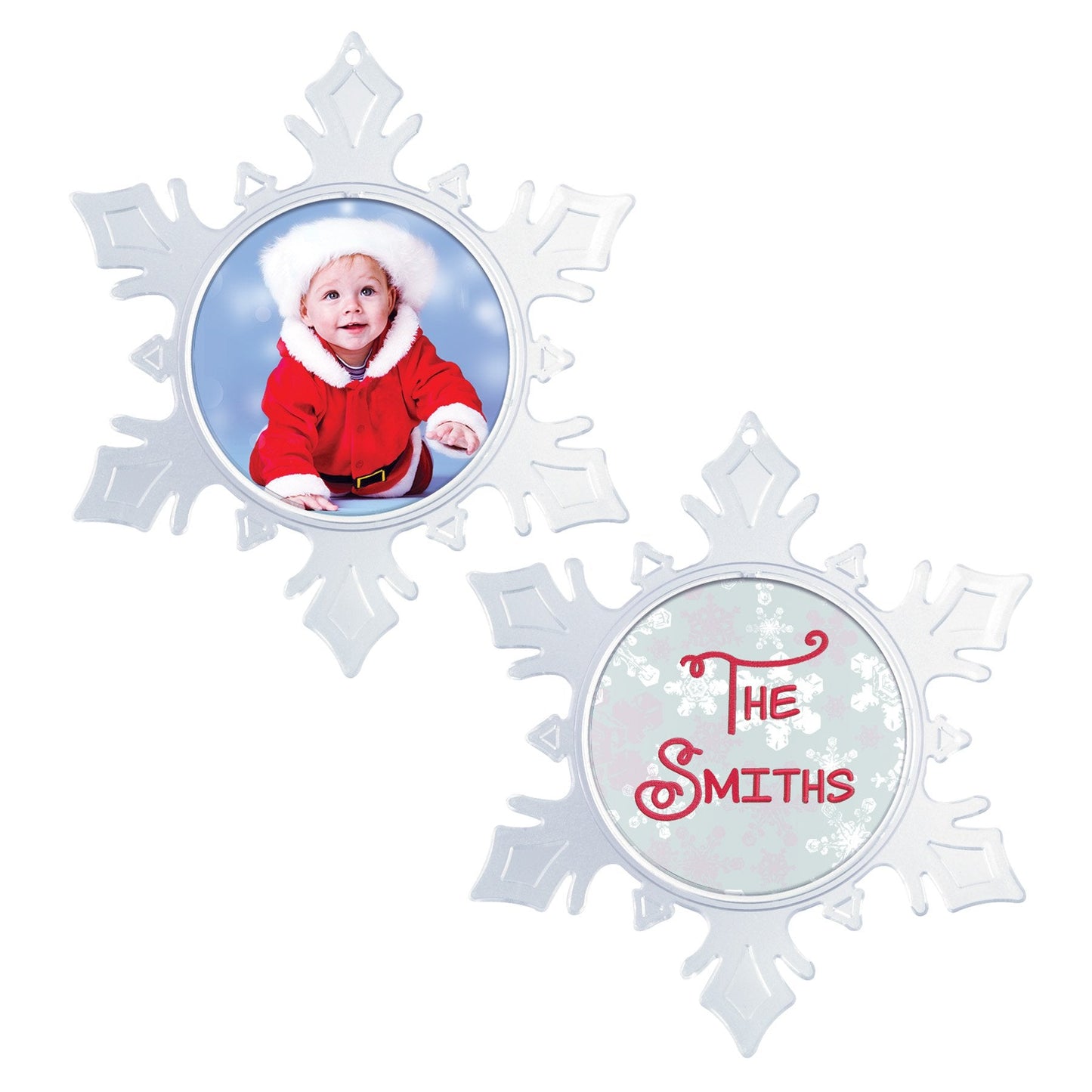 Snapins Snowflake Photo Ornaments - Pack of 24