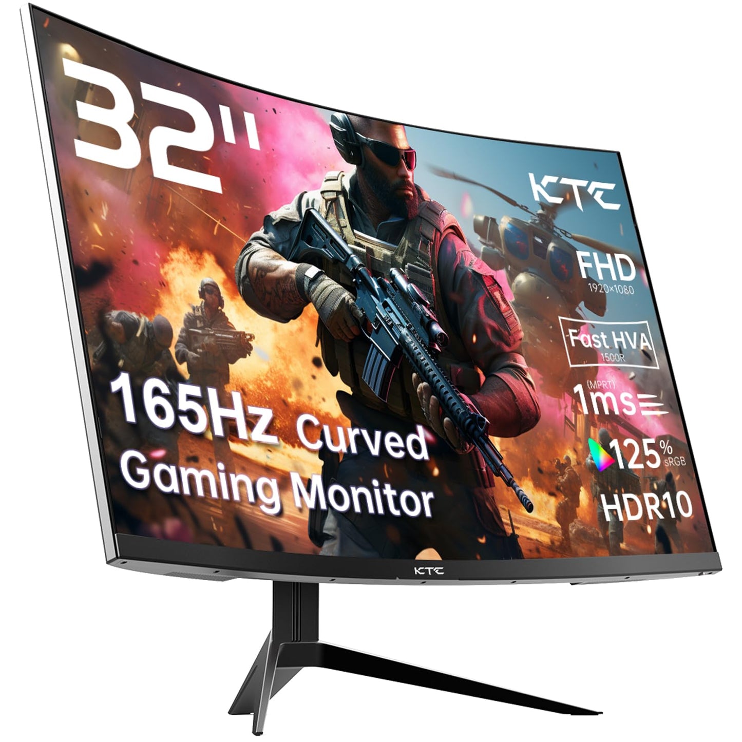 KTC MegPad 32" Smart Portable TV, 4K Touch Screen Portable TV Monitor, Android 13 Google EDLA Certified 8G RAM+128G Storage, Octa-core CPU 9500mAh Battery, Dual 6W Speakers WiFi 6