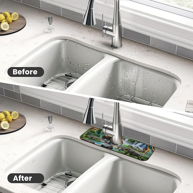 Animal Paradise Kitchen sink faucet pad, strong water absorption, anti slip