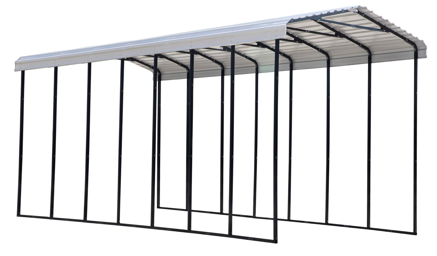Arrow Carports Galvanized Steel Carport, RV Metal Carport Kit, 14' x 33' x 14', Eggshell