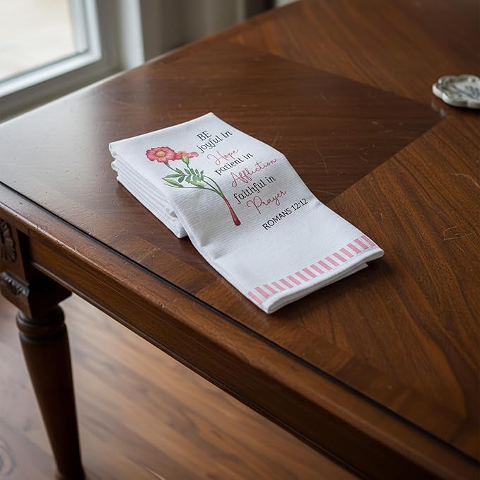 GROBRO7 Bible Floral Hand Towel