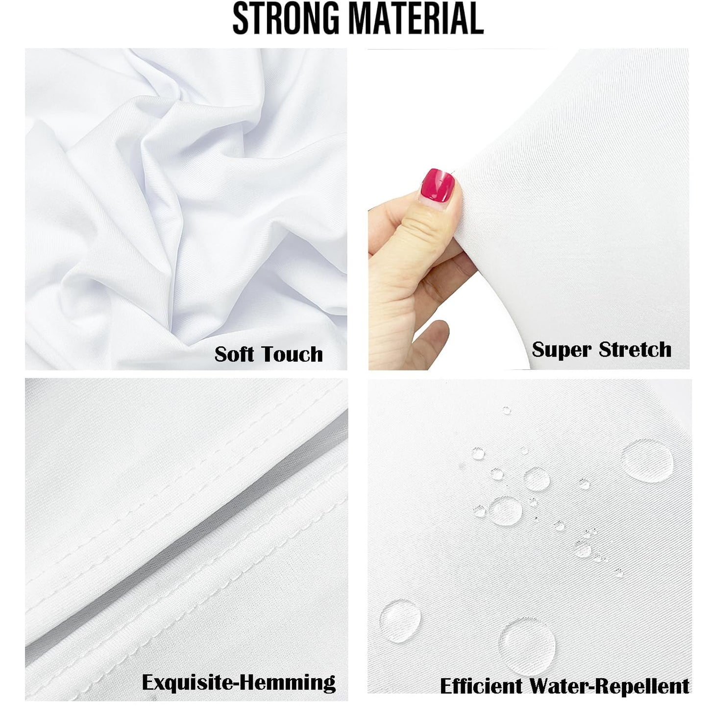 Maiangel 40PCS Stretch Spandex Folding Waterproof Chair Covers,Universal Fitted Chair Cover Protector for Wedding Party Banquet Holidays Celebration Decoration(40, White New)