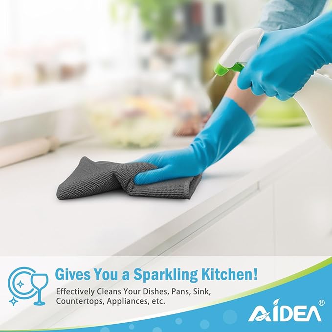 AIDEA Microfiber Cleaning Cloth 100PK, Soft Microfiber Towels