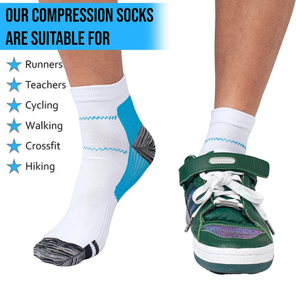 Gcbiger Compression Socks for Men & Women(7 Pairs) Plantar Fasciitis Socks for Pain Relief, Ankle Support & Foot Health Reduces Swelling & Heel Spur Pain, Recovery