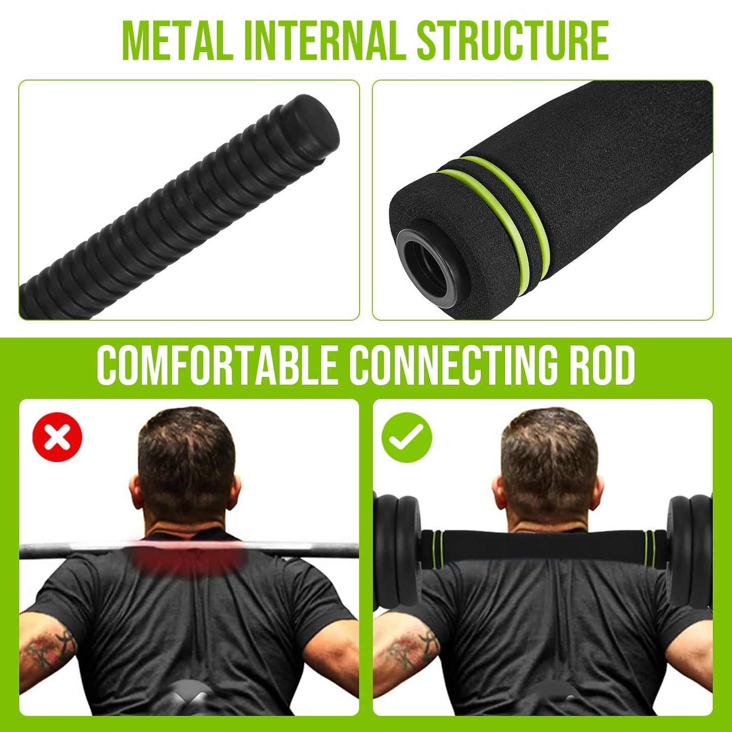 66Lbs Adjustable Dumbbell Set for Home Gym, 4-in-1 Free Weights Set with Connector, Used As Push Up Stand, Adjustable Barbell, Kettlebells for Women & Men, Non-Slip Grip, Space-Saving
