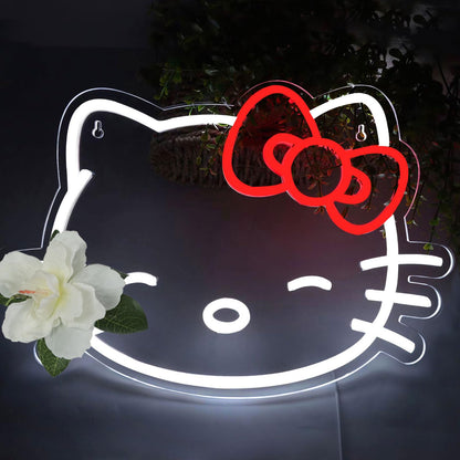 Pugna Cat Neon Signs for Wall Decor Cute Neon Lights for Bedroom Led Business Signs Suitable for Bedroom Man Cave Christmas Best Gift