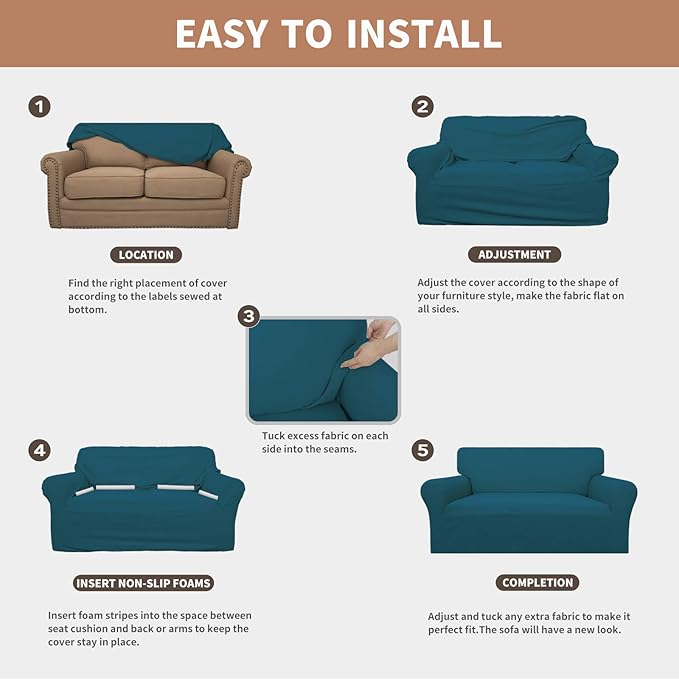 Easy-Going 100% Waterproof Chair Couch Cover, Dual Waterproof Sofa Cover