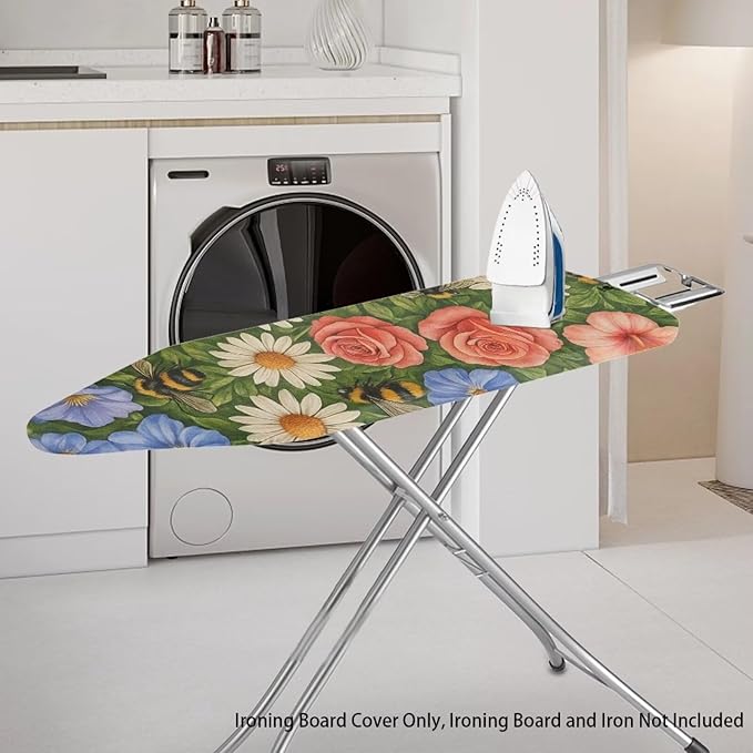Rose Ironing Board Cover Non Stick Scorch Ironing Board Cover and Pad Standard