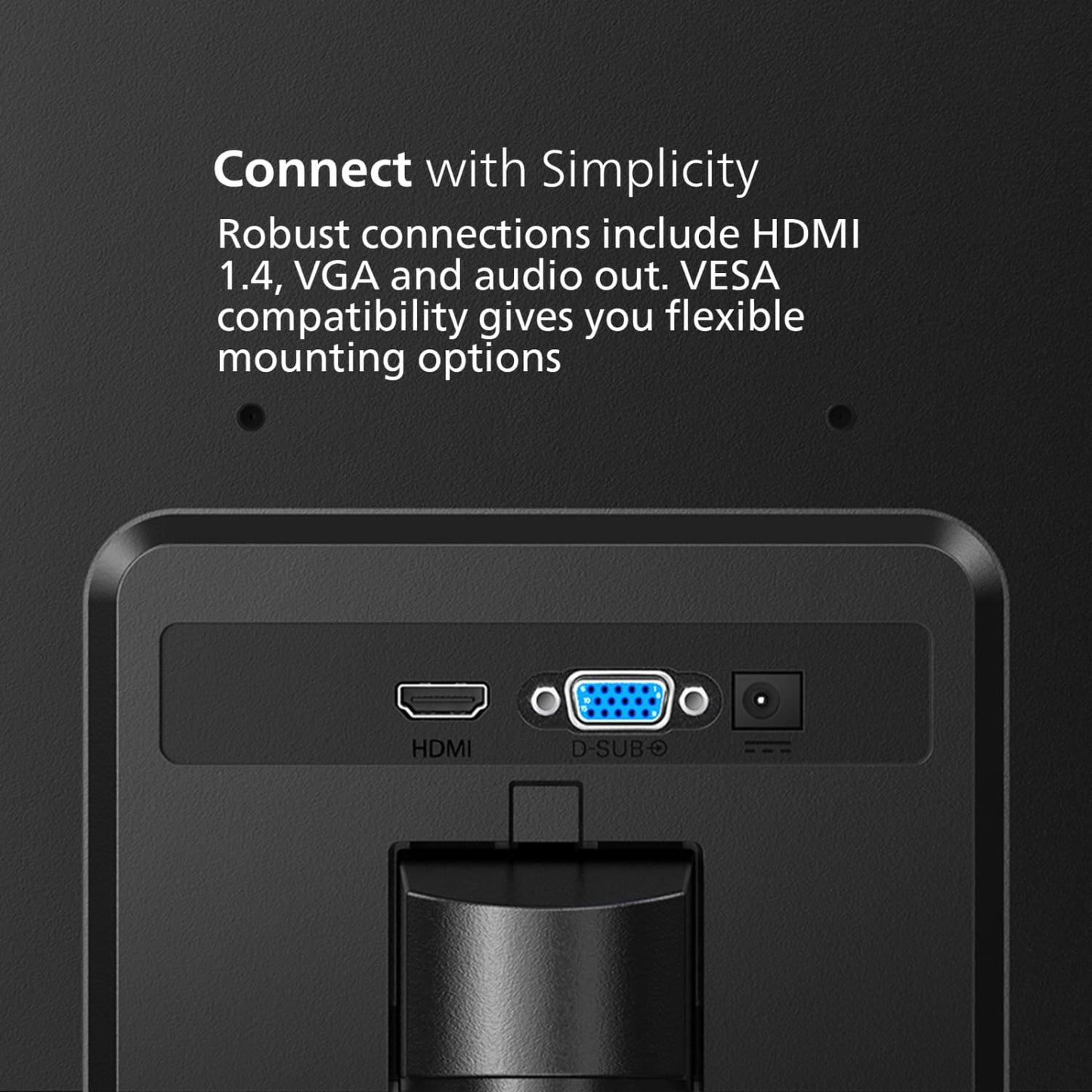 Philips 221V8LB 22 inch Class Thin Full HD (1920 x 1080) Monitor, 100Hz Refresh Rate, VESA, HDMI x1, VGA x1, LowBlue Mode, Adaptive Sync, 4 Year Advance Replacement Warranty