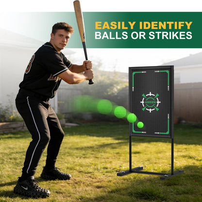 Hikeen Baseball Strike Zone Target for Plastic Balls-Premium Metal Frame,Compatible with Wiffle Ball and Blitzball Pitching Target Easy to Set Up & Assemble