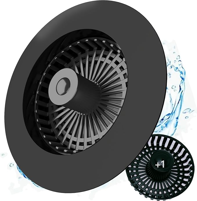 Kitchen Sink Drain Strainer 3 in 1, 304 Stainless Steel Pop Up Sink Stopper
