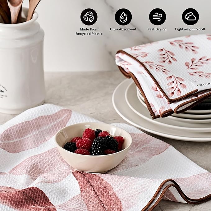 RECYCO Waffle Kitchen Towel Set of 2
