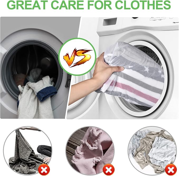 OTraki Large Mesh Washing Bag 43 x 35 in XL Laundry Bag Washer Machine Net