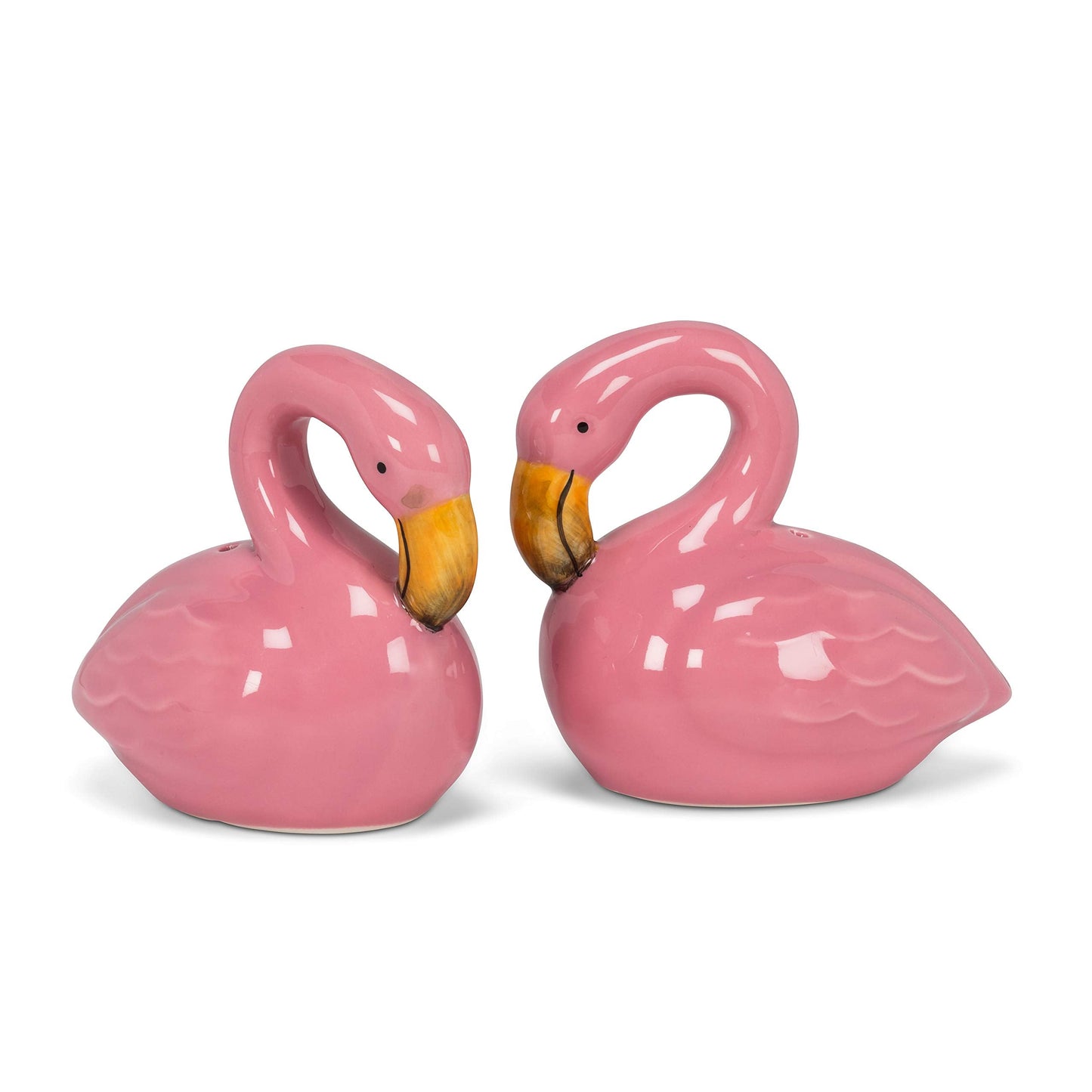 Abbott Collection Sitting Flamingo Salt & Pepper Shaker Set - Ceramic, Pink (3 inches H)