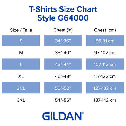Gildan Adult Softstyle Cotton T-Shirt, Style G64000, Multipack, Navy (2-Pack), Large