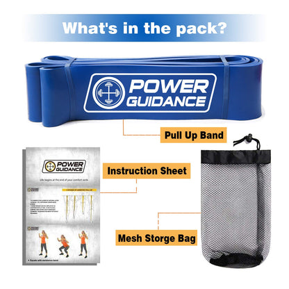 POWER GUIDANCE Pull Up Assist Bands - Stretch Resistance Band - Mobility Band - Powerlifting Bands - by Perfect for Body Stretching, Powerlifting, Resistance Training