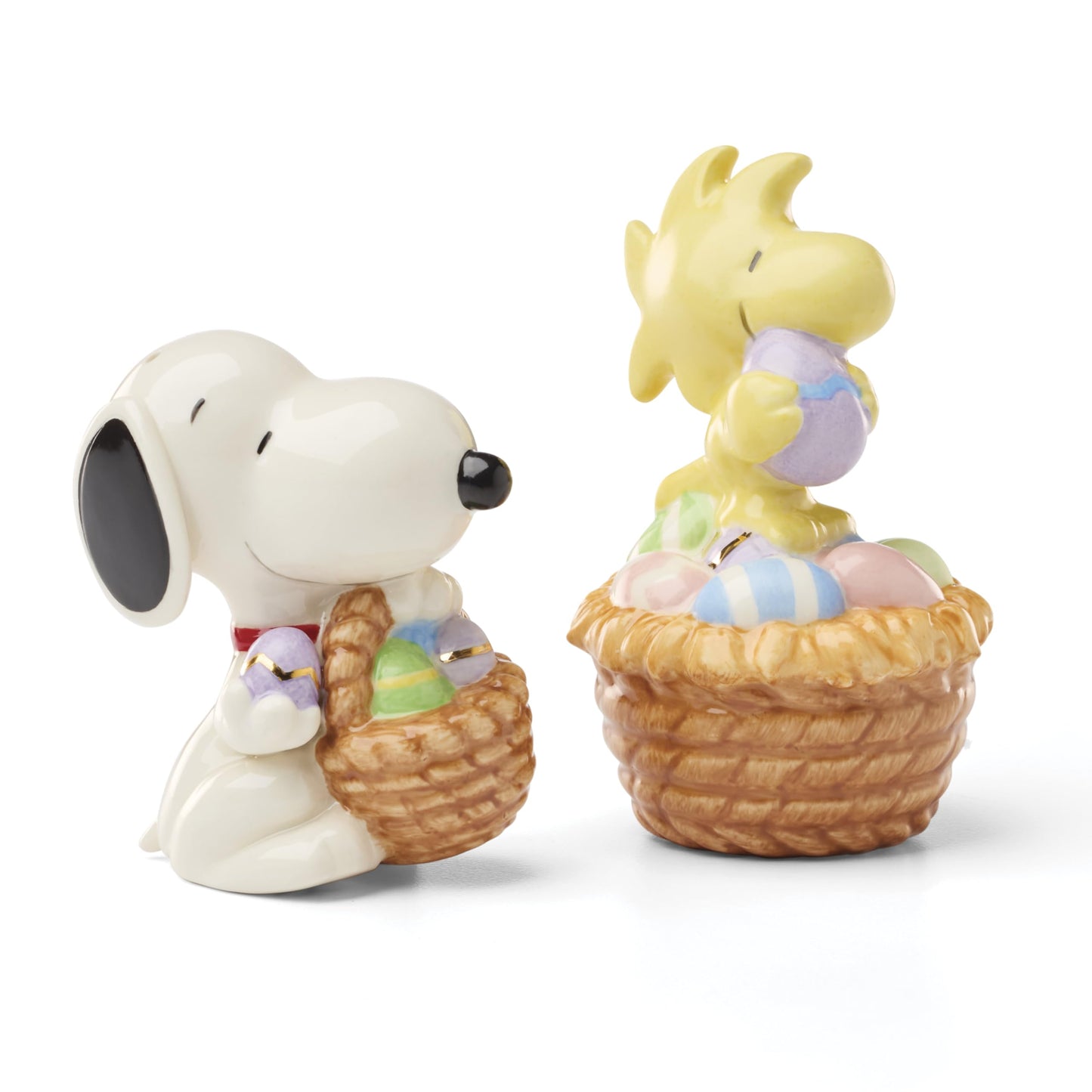 Lenox Kitchen And Dining, Snoopy Easter Salt & Pepper Set, Porcelain Material, Handwash Only, Salt And Pepper Shakers, Tabletop Decor, Home Decor, Kitchen Essentials, Snoopy Design(Assorted, 2 Pieces)