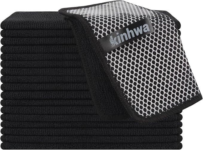 KinHwa Kitchen Washcloths for Dishes Absorbent Microfiber Dish Cloths Quick Dry