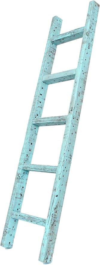 BARNWOODUSA Rustic Decorative Ladder