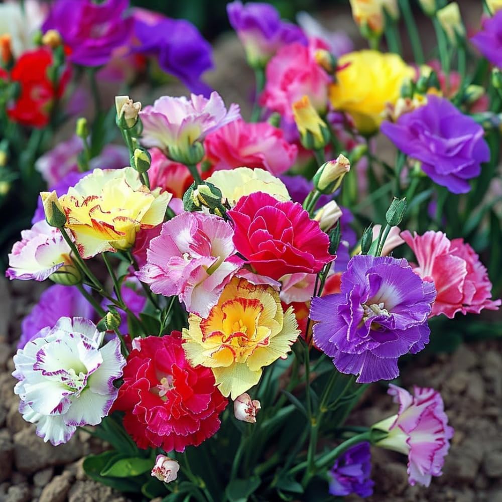 2 Eustoma Lisianthus Live Plants, Lisianthus Flowers Seedlings, 2-3 Inch Tall Well-Rooted Plug, Lisianthus Plants (Mix Lisianthus)