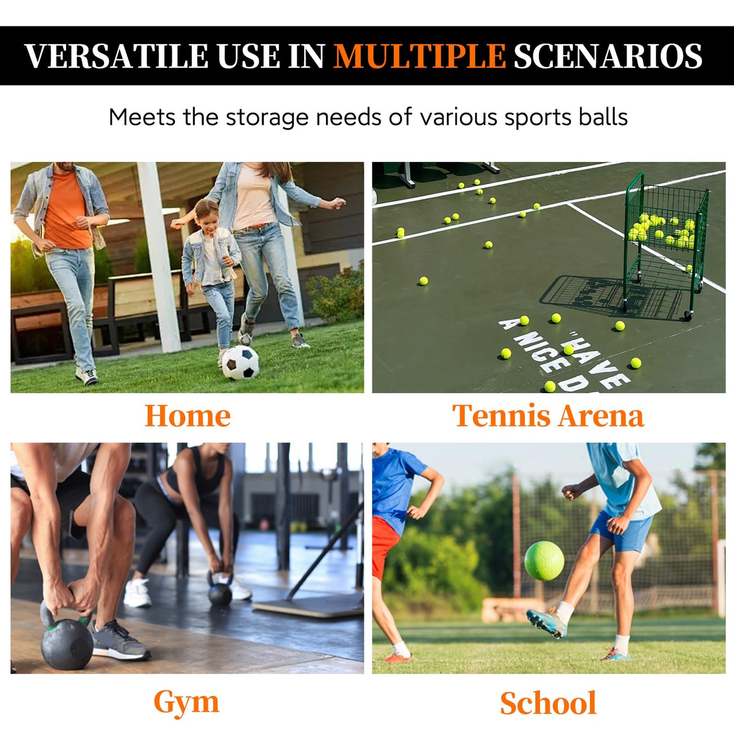 RCZSCBK Sports Ball Storage Cart, Lockable Ball Cart with Double Lid,Ball Rack with Wheels,Rolling Sports Ball Storage Cart is Suitable for Gyms, Schools, Clubs, Indoor and Outdoor Basketball Storage