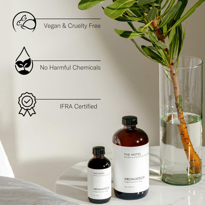 AromaTech The Hotel Aroma Essential Oil Blend: Luxury Hotel Inspired Aromatherapy with Lemon, Lavender, Peach & Pine for Ultrasonic Diffusers & Nebulizers - 0.3 fl oz, 10 mL