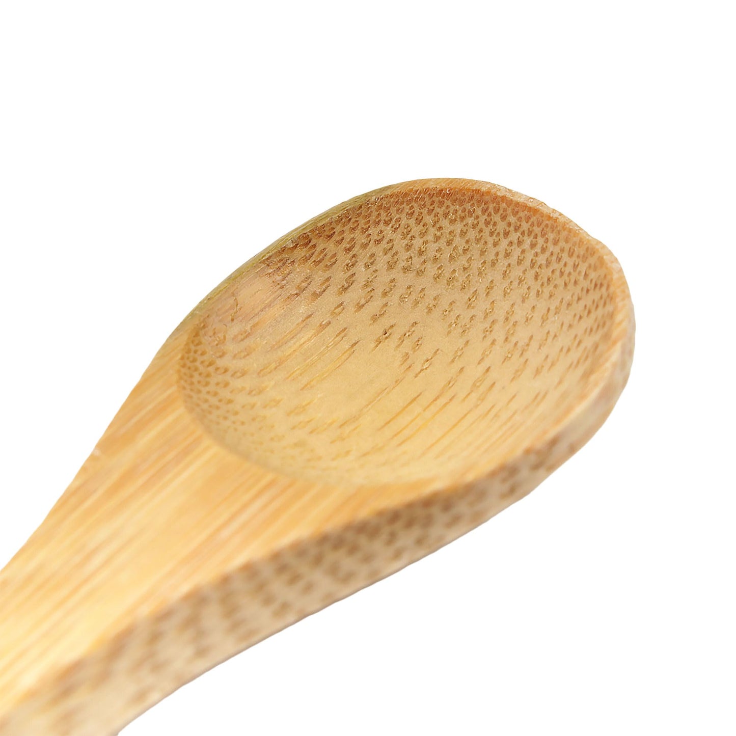 BambooMN Bamboo Serving Spoons, Mini Salt Sugar Spoon, Tiny Wooden Spoons for Spices, Carbonized Brown Round Head 3.5", 10 Pieces