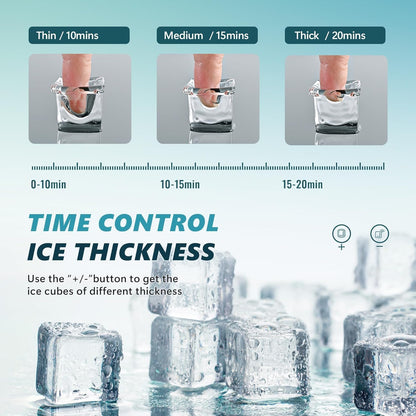 EUHOMY Ice Cube Maker Machine Countertop, 2 Ways to Add Water, 45Lbs/Day 24 Pcs Ready in 13 Mins, Self-Cleaning Portable Compact, with Ice Scoop & Basket, Perfect for Home/Kitchen/Office/Bar