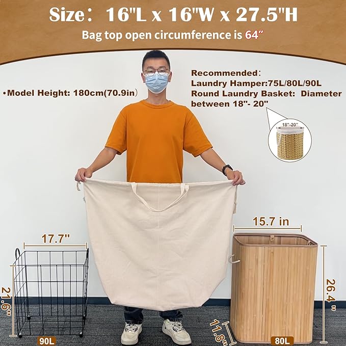 Cotton Canvas Laundry Bags