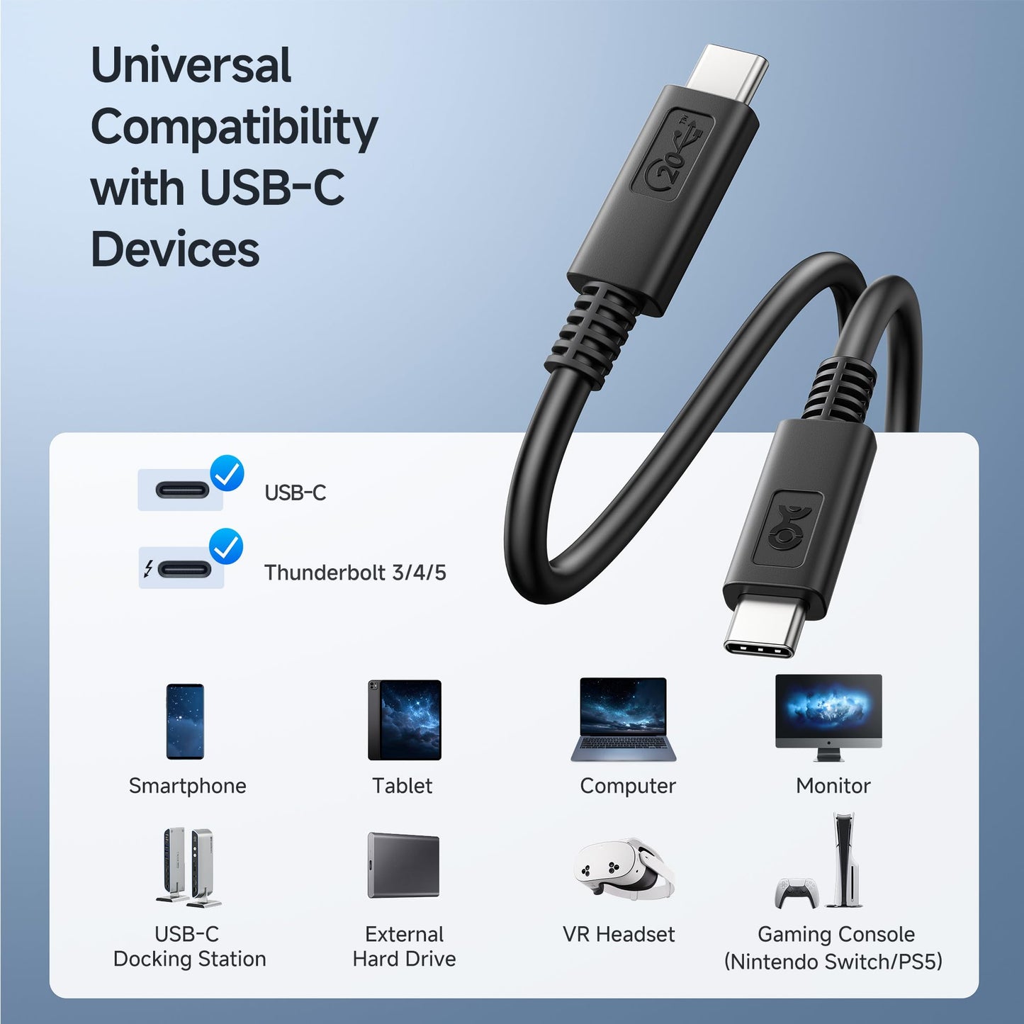 Cable Matters [USB-IF Certified] 10 Gbps Gen 2 USB C Cable - 3.3ft / 1m, Supports Up to [4K@60Hz Video, 100W Charging, 10Gbps Data Transfer], Black