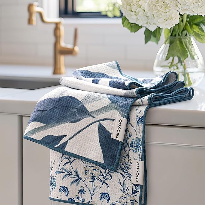 RECYCO Waffle Kitchen Towel Set of 2