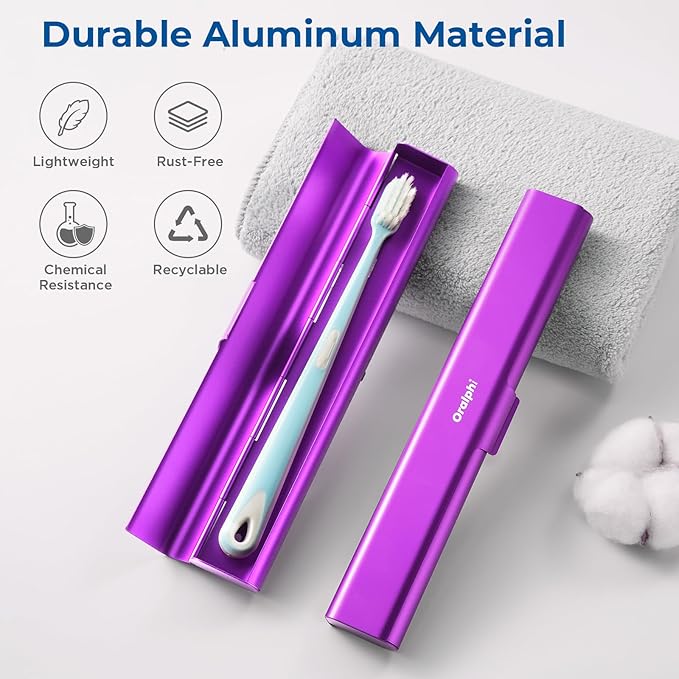Aluminum Toothbrush Travel Case, Portable Travel Toothbrush Holder, Durable