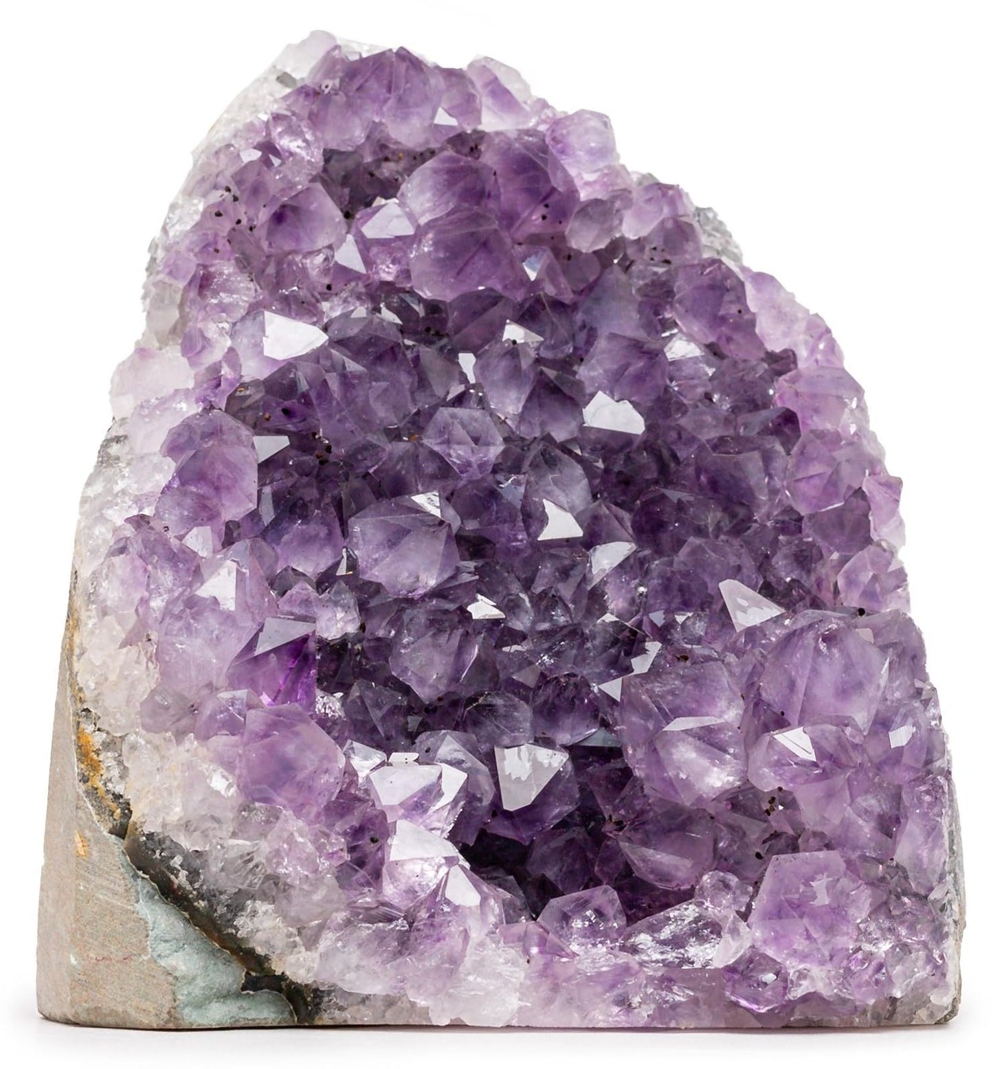 SAMSARI 1 to 1.5 Lb Amethyst Crystal Geode From Uruguay – 3.5" to 6" Height, Natural Large Amethyst Cluster Rock – Crystals and Healing Stones