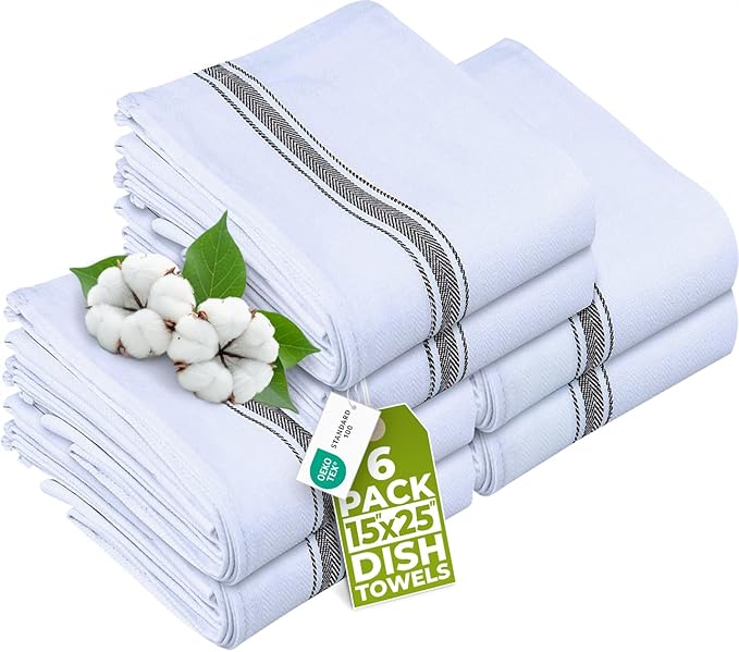 Utopia Towels Black Dish Towels 100% Ring Spun Cotton Highly Absorbent &