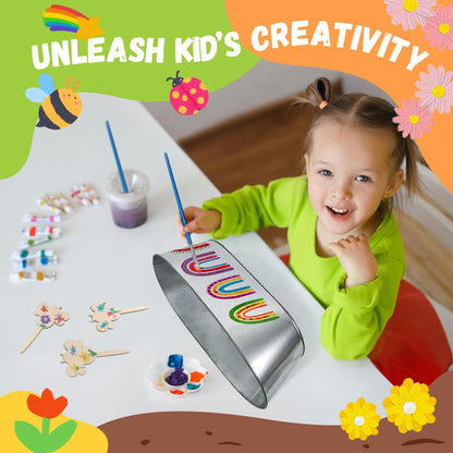 PLANTMEW Paint & Plant Flower Growing Kit for Kids - Fun Kids Gardening Set - Unique Birthday, Crafts & Arts, Gardening Gifts for Girls & Boys, Ages 5, 6, 7, 8-12 Years Old, Easter Gifts for Girls