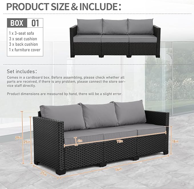 Rattan Star Patio Furniture Outdoor Couch Wicker Outdoor Furniture Patio Couch