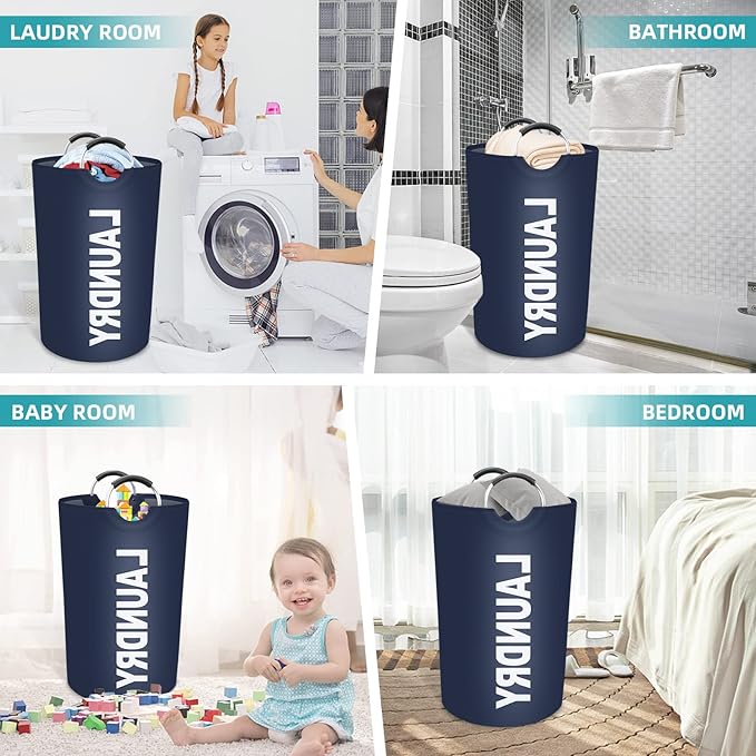 StorageRight 115L Large Laundry Basket, Laundry Hamper, Dirty Clothes Hamper