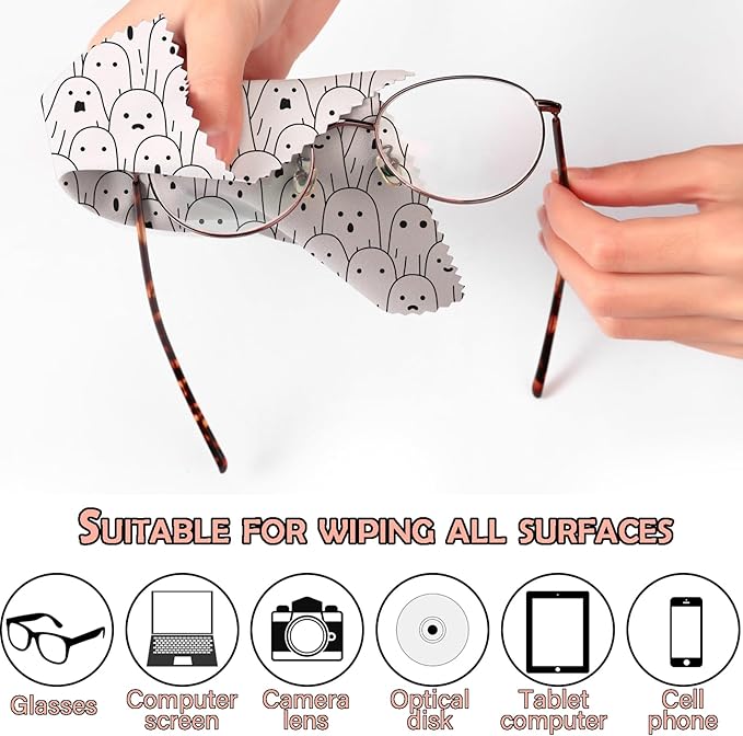6 PCS Glasses Cleaning Cloth Eyeglass Cleaning Cloth Lens Eyeglasses Microfiber