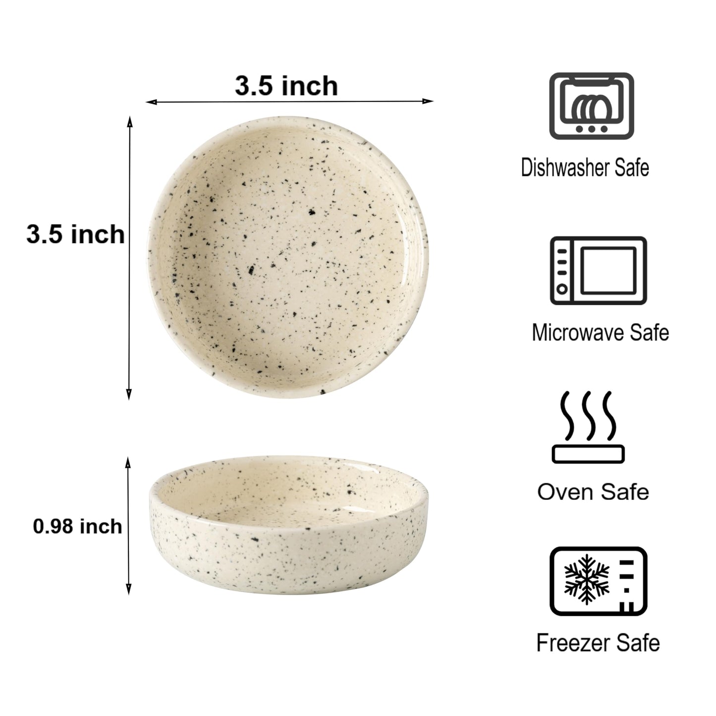 SHIDACHENG Dipping Bowls Set of 4, 2462°F High-Fired Ceramic Small Bowls for Dips, Olive Oil & Sauce, Elevates Table Setting, Idea for BBQ, Afternoon Tea, Entertaining, Housewarming & Holiday Gifts