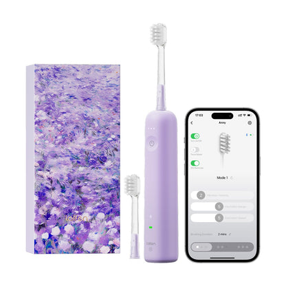 Laifen Wave Special Electric Toothbrush, New 2025 Version Oscillation & Vibration Sonic Electric Toothbrush for Adults with App, 2 Brush Heads, IP68 Waterproof Travel-Friendly (Misty Lavender)